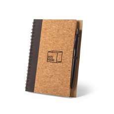 Caderno B6 com capa rígida em cortiça e rPET Personalizado
