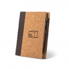 Caderno B6 com capa rígida em cortiça e rPET Personalizado