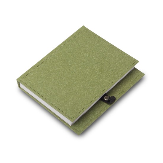 Bloco De Anotações Com Capa Dura, Sticky Notes E Miolo Sem Pauta Na Cor Branca. Não Acompanha Caneta.