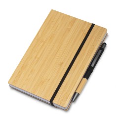 Caderno b6 capa em bambu Personalizado