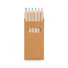 Caixa Com 6 Mini Lápis De Cor Personalizado