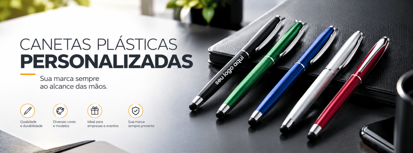 Canetas Plásticas Personalizadas
