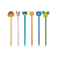 Lápis apontado com boneco de borracha Personalizada
