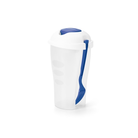 Copo para salada em PP com garfo e molheira 850 mL Personalizado