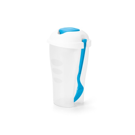 Copo para salada em PP com garfo e molheira 850 mL Personalizado