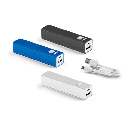 Bateria portátil em alumínio com capacidade de 2'200 mAh Personalizada