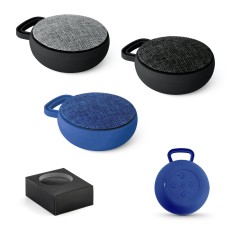 Caixa de som em ABS e tecido em poliéster com microfone e autonomia de 3h Personalizada