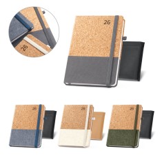 Agenda em cortiça e linho Personalizada