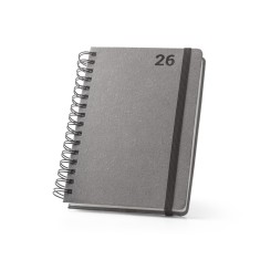 Agenda A5, com argolas, em pele (58% reciclada) Personalizada