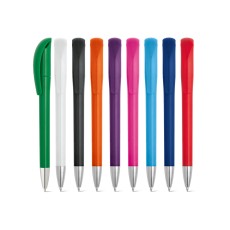 Esferográfica em ABS com acabamento brilhante e escrita em azul Personalizada