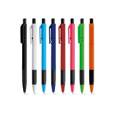 Esferográfica com corpo triangular e escrita em azul Personalizada