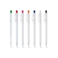 Esferográfica em ABS com acabamento brilhante e escrita em azul Personalizada