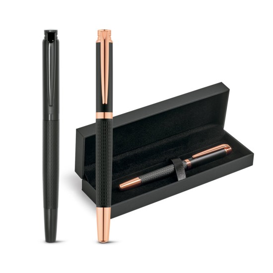 Roller em metal com escrita em preto Personalizado