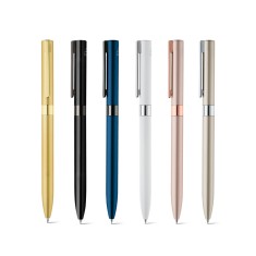 Esferográfica em alumínio com escrita em preto Personalizada