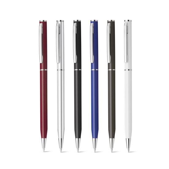 Esferográfica em alumínio e escrita em azul Personalizada