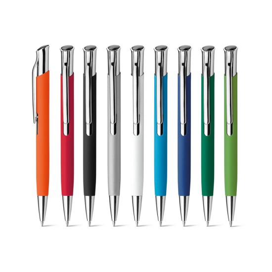 Esferográfica em alumínio com escrita em azul Personalizada