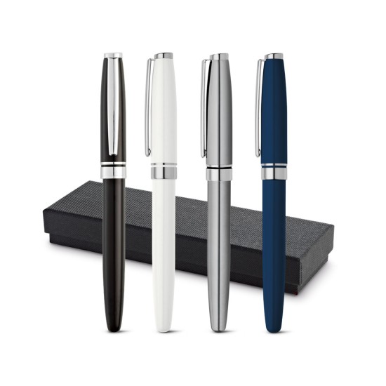 Roller em metal com escrita em preto Personalizado