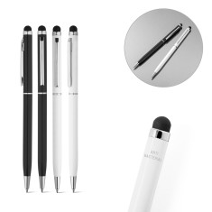 Esferográfica em alumínio com tratamento antibacteriano e escrita em azul Personalizada