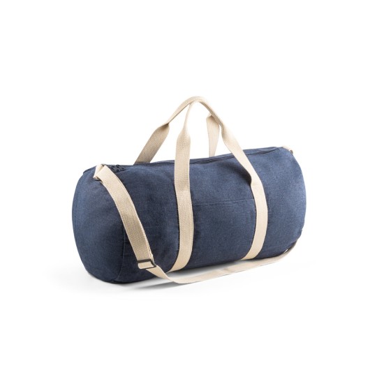 Sacola esportiva ou viagem em denim reciclado (300 g/m²) Personalizada