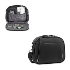 Mala de cosméticos em 600D e EVA com fecho duplo Personalizada