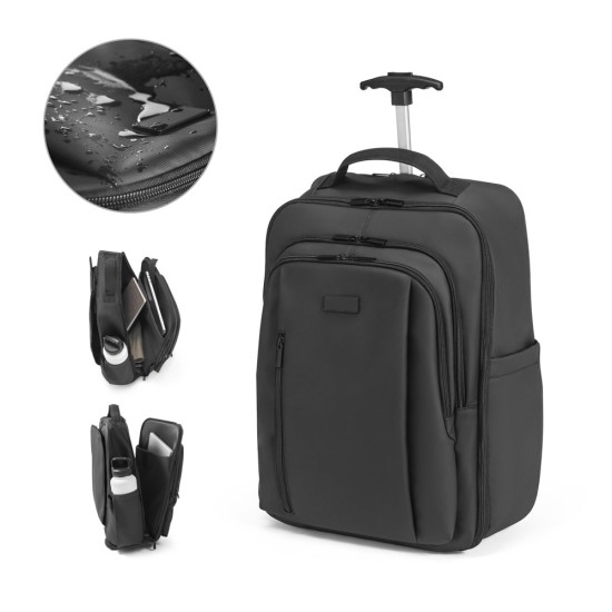 Mochila trolley em 900D com revestimento resistente à água, com bolso para 17'3