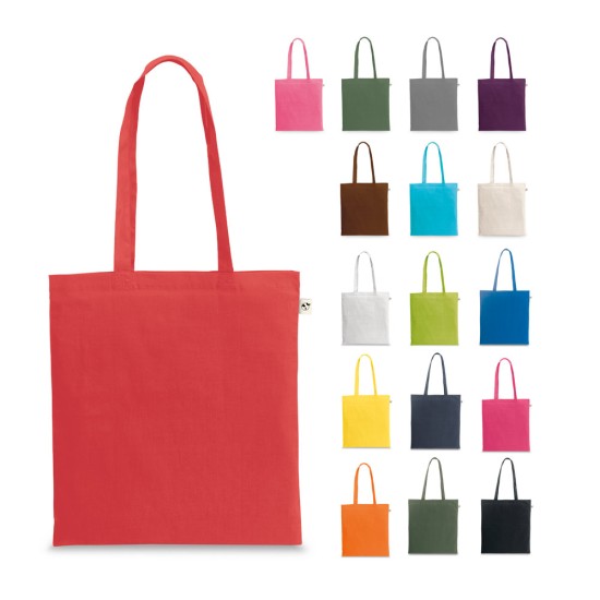 Sacola em algodão reciclado e poliéster reciclado sem tingimento (140 g/m²) sem tingimento Personalizada