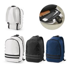 Mochila em poliéster reciclado 290T 3 sarja com compartimento para notebook 15