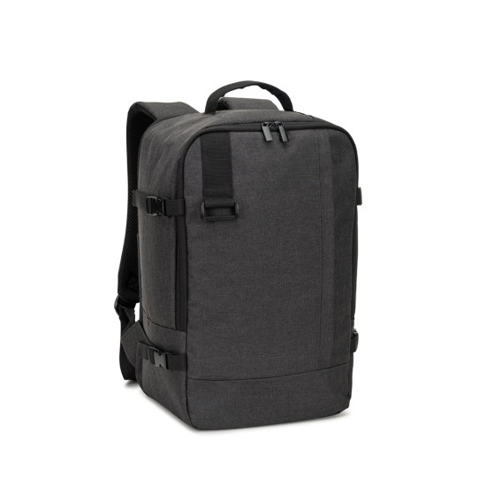 Mochila desenvolvida para cumprir as dimensões exigidas pelas companhias aéreas em poliéster reciclado 600D de alta densidade com acabamento repelente à água 20 L Personalizada