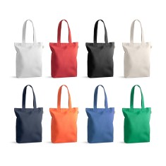 Sacola em 70% algodão reciclado e 30% poliéster reciclado (220g/m²) sem tingimento Personalizada