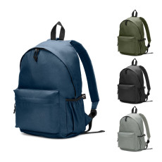 Mochila em poliéster reciclado 600D com bolso frontal espaçoso 18 L Personalizada