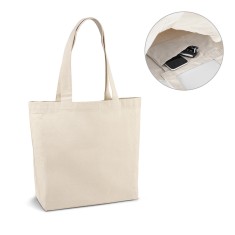 Sacola 100% algodão canvas (280 g/m²) com bolso interior Personalizada
