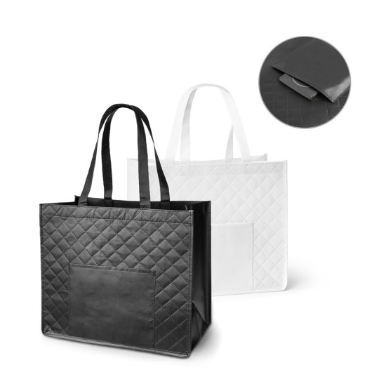 Sacola em non-woven laminado (110 g/m²) com bolso frontal Personalizada