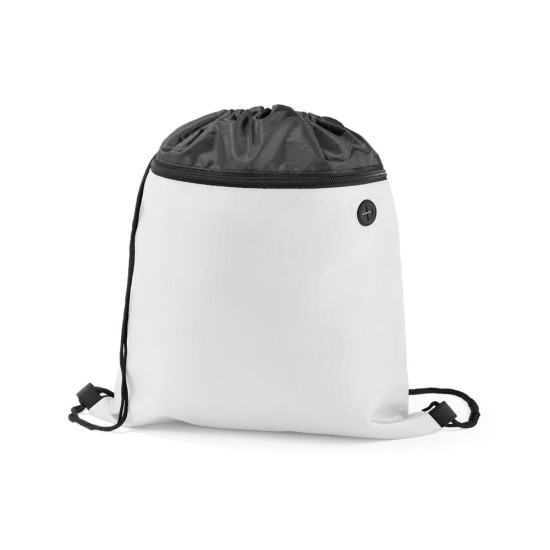 Saco tipo mochila em 210D com bolso frontal Personalizado