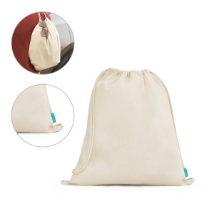 Sacola tipo mochila em algodão orgânico (120 g/m²) Personalizada