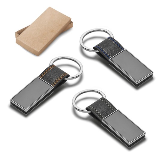 Chaveiro em c. sintético e metal Personalizado