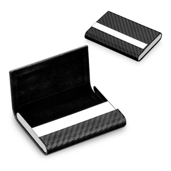 Porta cartões em metal e c.sintético Personalizada