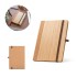 Caderno A5 de capa dura em folha de bambu e cortiça com 160 páginas pautadas Personalizado