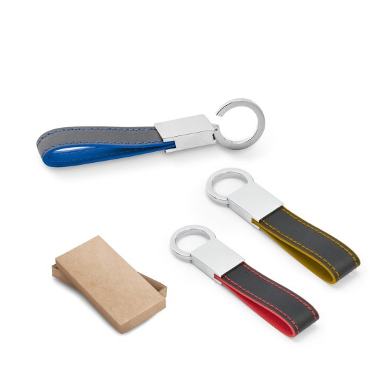 Chaveiro em c.sintético e metal com mosquetão giratório Personalizado