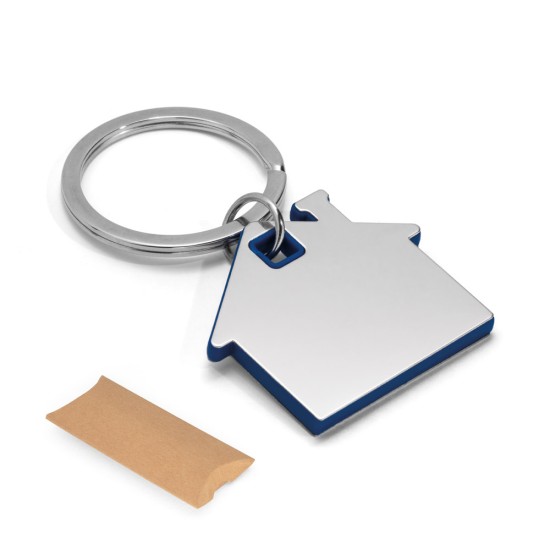 Chaveiro casa em metal e ABS Personalizado