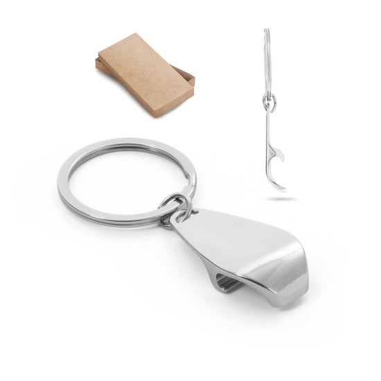 Chaveiro em metal com abridor de garrafas Personalizado