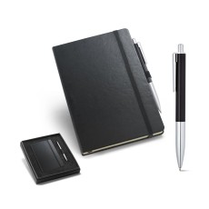 Kit de caderno A5 e esferográfica em cartão e alumínio Personalizado