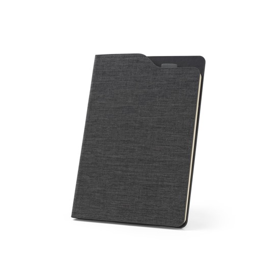 Caderno A5 de capa dura em tecido PET 100% reciclado com 160 páginas pautadas recicladas Personalizado