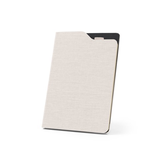 Caderno A5 de capa dura em tecido PET 100% reciclado com 160 páginas pautadas recicladas Personalizado