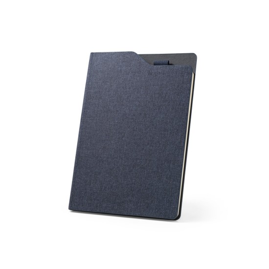 Caderno A5 de capa dura em tecido PET 100% reciclado com 160 páginas pautadas recicladas Personalizado