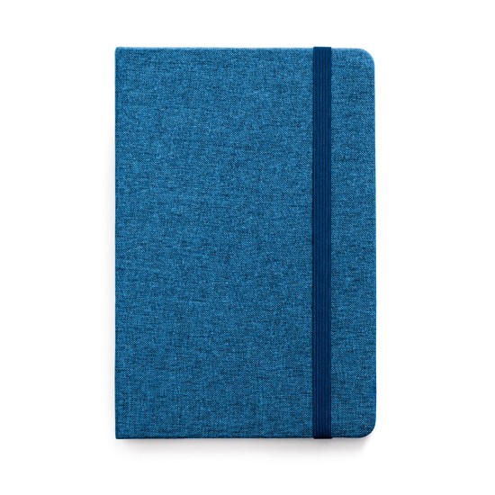 Caderno A5 em tecido poliéster com páginas pautadas Personalizado