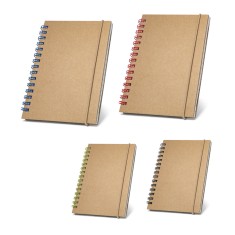 Caderno de bolso espiral de capa dura com 120 páginas pautadas recicladas Personalizado