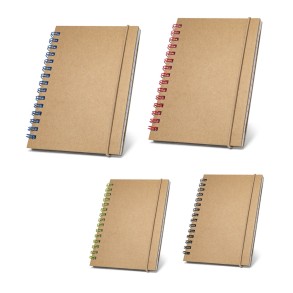 Caderno de bolso espiral de capa dura com 120 páginas pautadas recicladas Personalizado