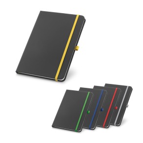 Caderno A5 de capa dura em c.sintético com 160 páginas pautadas Personalizado
