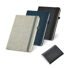 Caderno A5 em canvas (poliéster) com páginas lisas Personalizado