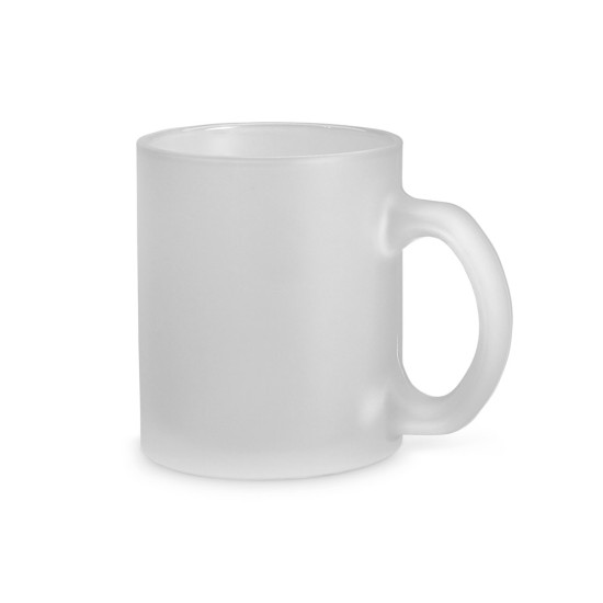 Caneca em vidro com efeito fosco 340 mL Personalizada